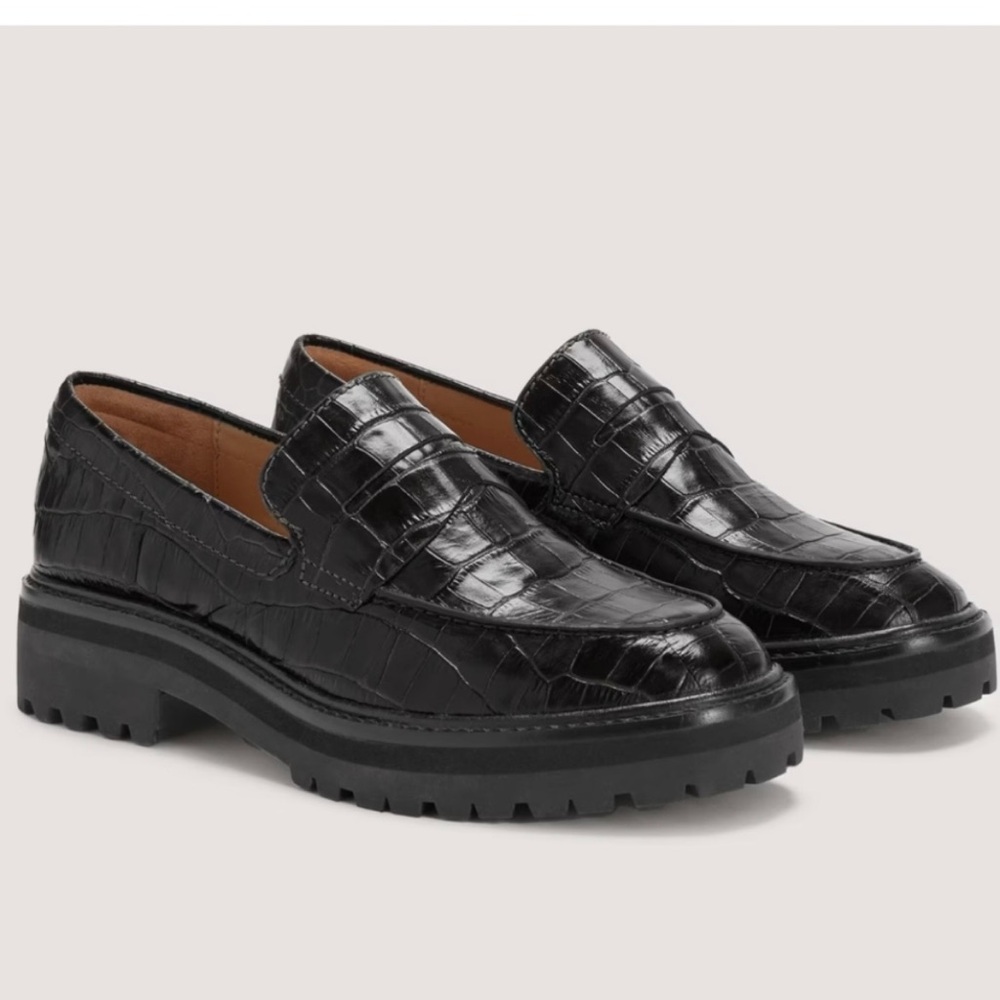 Everlane Black Croc Loafers